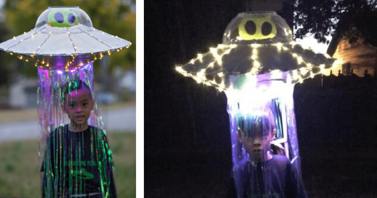 A Mother Made Her Son An “Abducted By An Alien” Costume And It Is The Best Thing I’ve Ever Seen