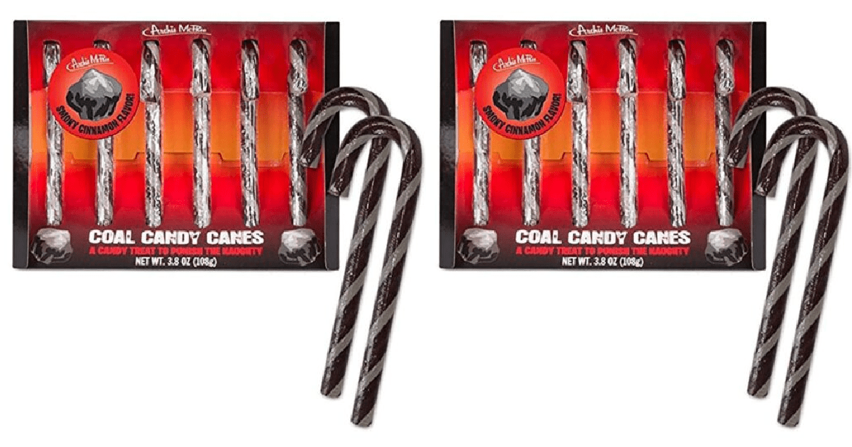 You Can Get Coal Candy Canes For Christmas That Taste Like Cinnamon