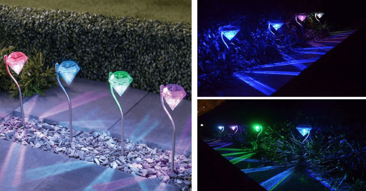 These Color-Changing Solar Lights Make Any Pathway Shine Bright Like A Diamond