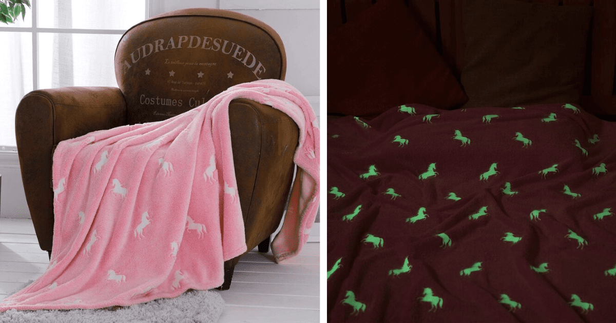 This Pink Unicorn Blanket Glows In The Dark And It Is Pure Magic