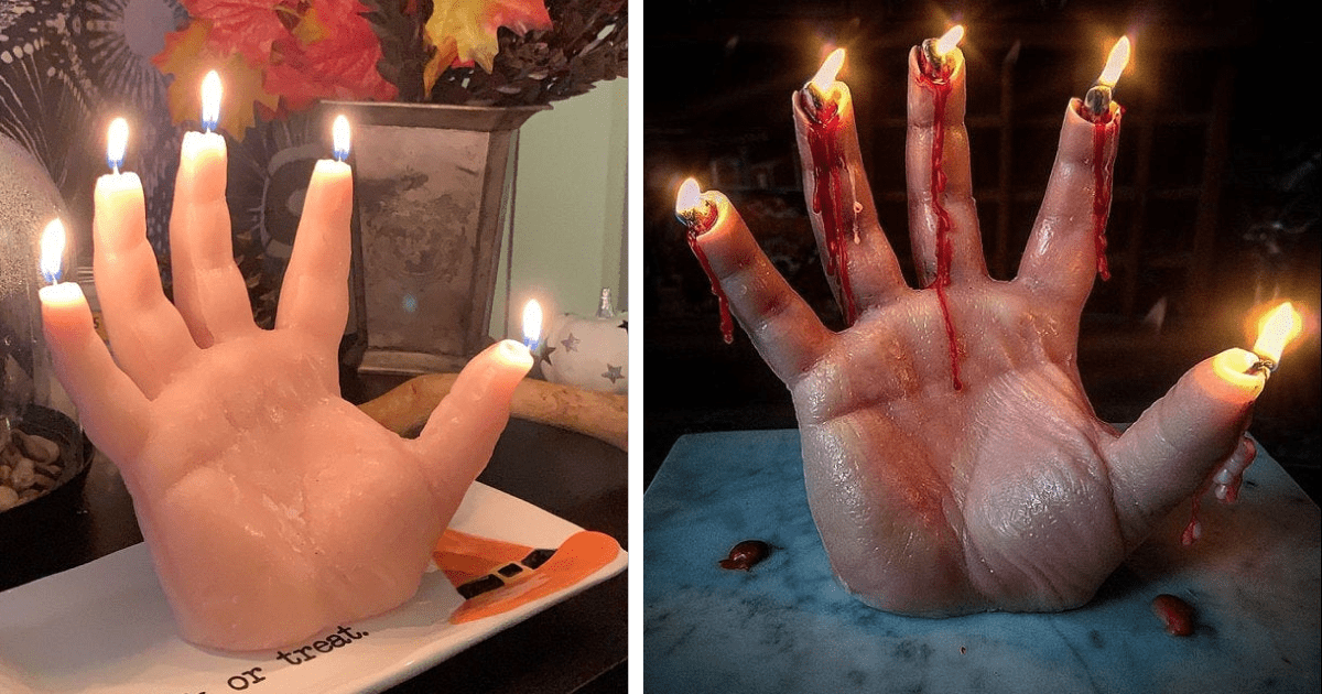 This Life-Size Hand Candle Looks Like It Bleeds When Burned and It’s Creepy Cool