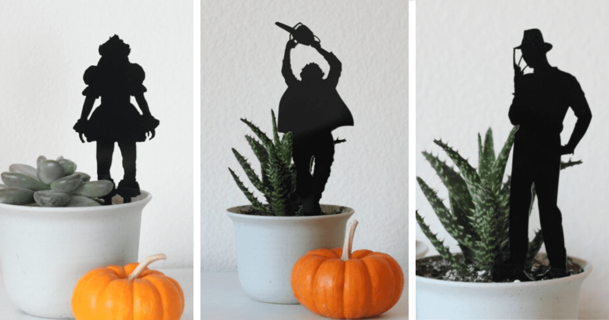 These Horror Movie Garden Picks Are The Perfect Way To Dress Up Your Plants For Halloween