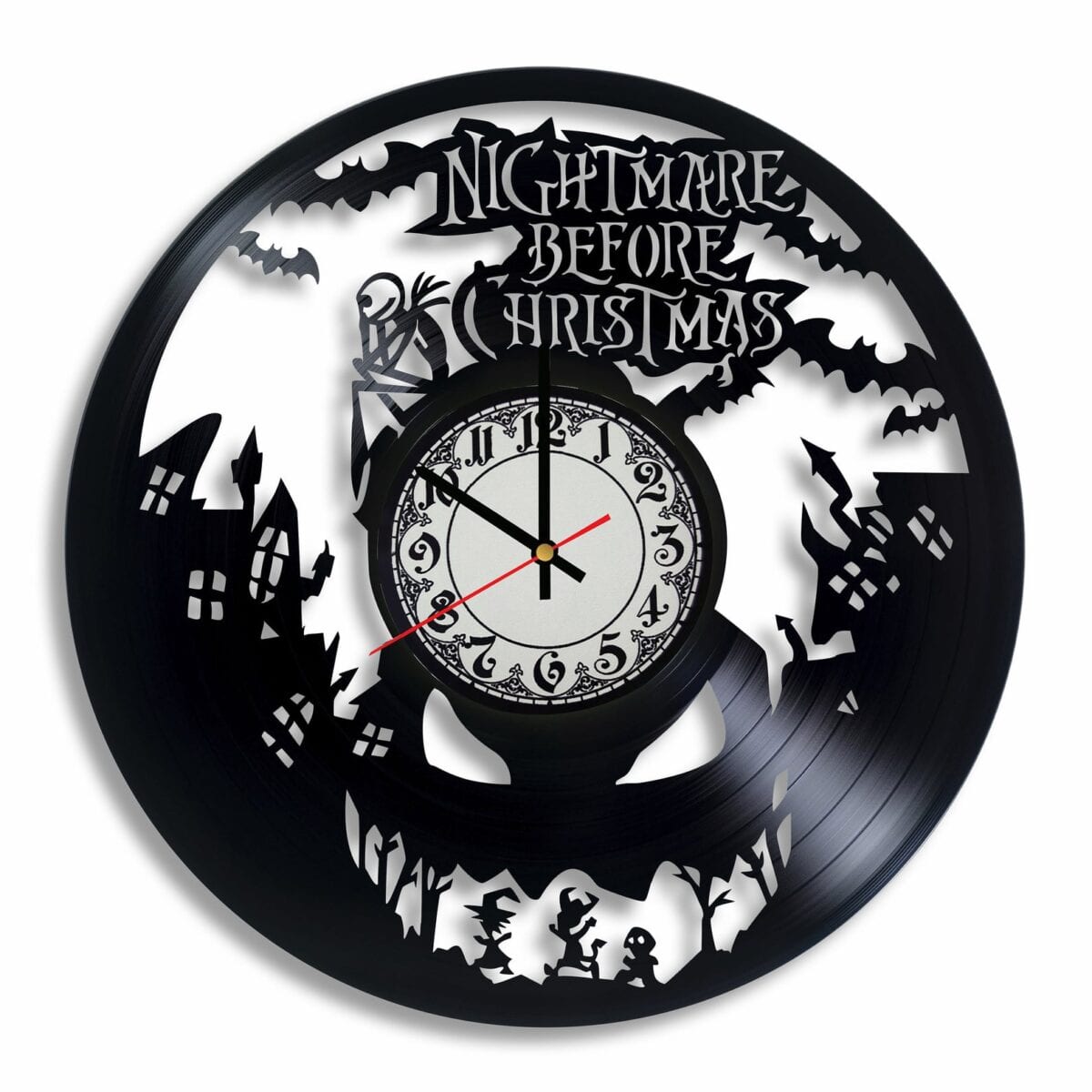 These Nightmare Before Christmas Clocks Are Made From Old Records and