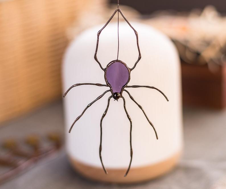 You Can Get A Wicked Cool Stained Glass Spider To Hang In Your Window