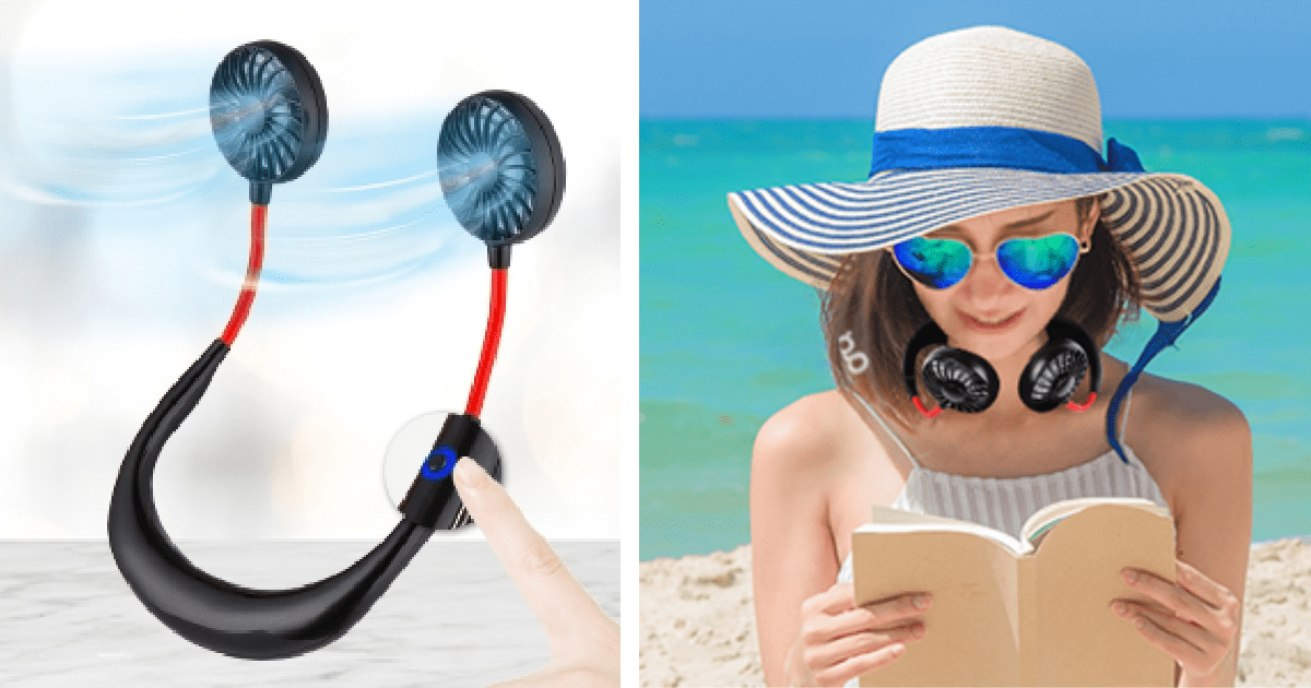 You Can Get A Rechargeable Mini Fan That You Can Wear Around Your Neck