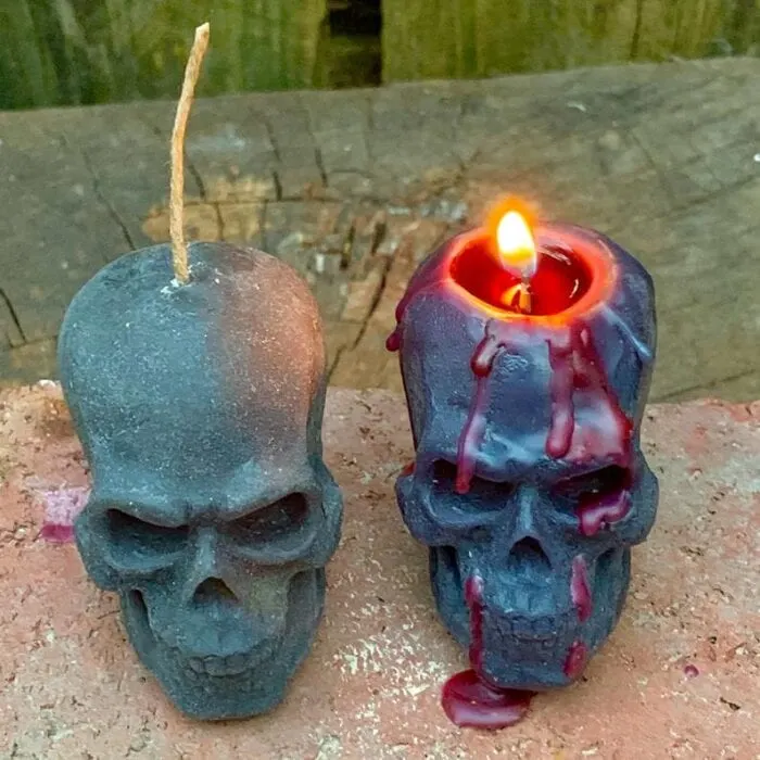 Bleeding Skull Candle - Grit N Glory