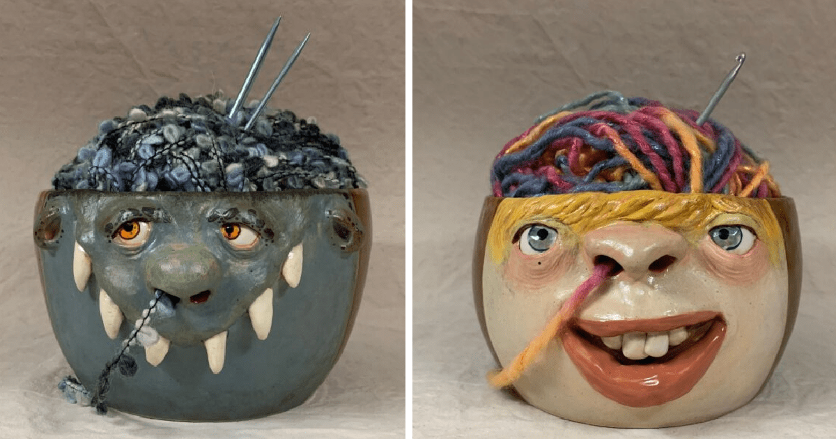 You Can Get Yarn Bowls That Makes The Yarn Look Like Snot Coming Out Of A Trolls Nose