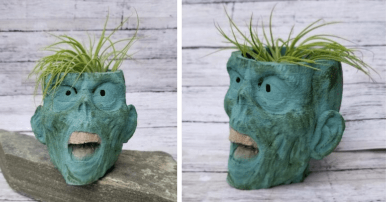 This Zombie Succulent Planter Allows Plants To Grow Out Of It’s Brain and I Need It