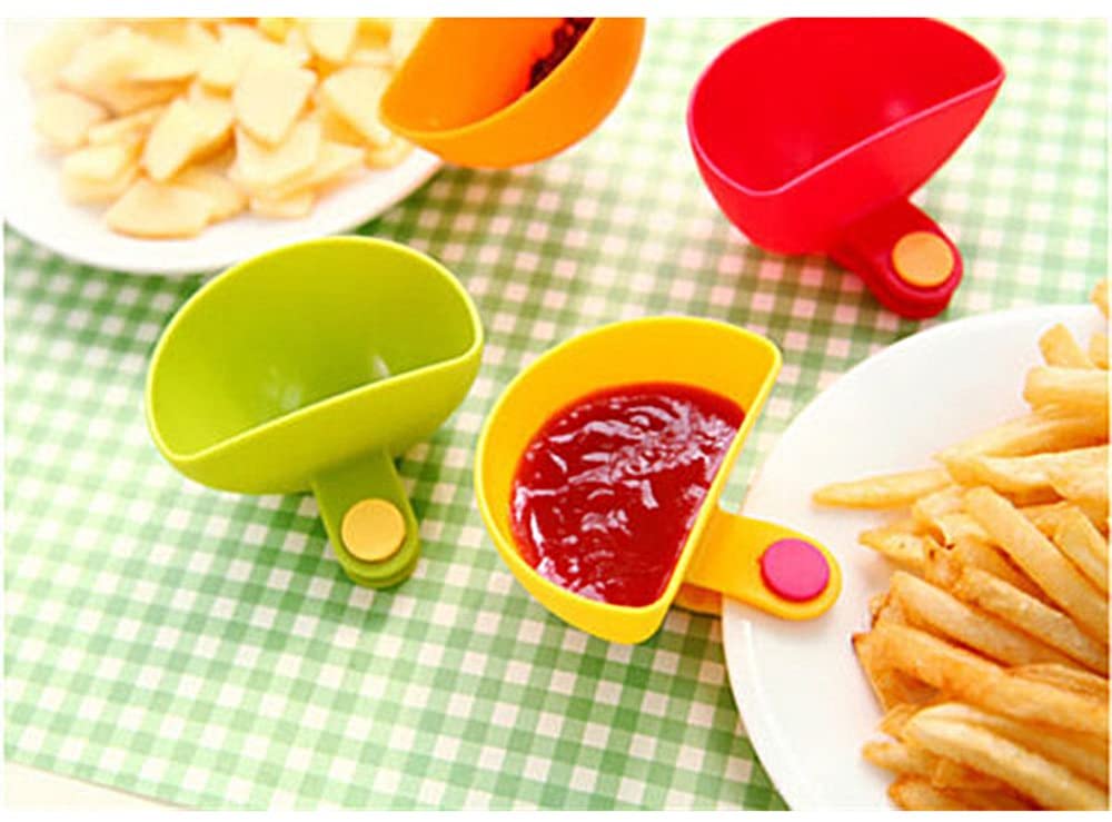 These Dipping Cups Clip Onto Your Plate To Keep Condiments From Touching All Of Your Food