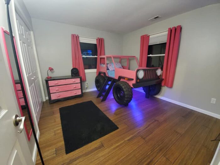 Pink Jeep Bed