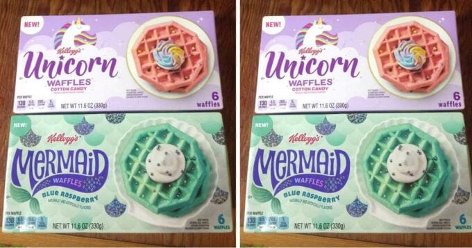 Kellogg’s Released Unicorn and Mermaid Waffles That Taste Like Cotton Candy and Blue Raspberry