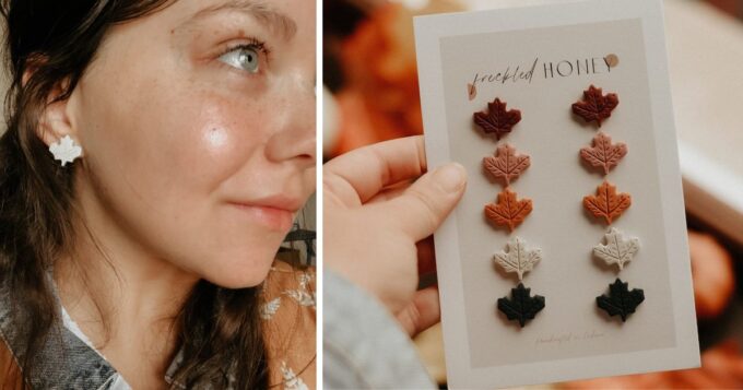 These Leaf Stud Earrings Are The Perfect Accessory For Fall