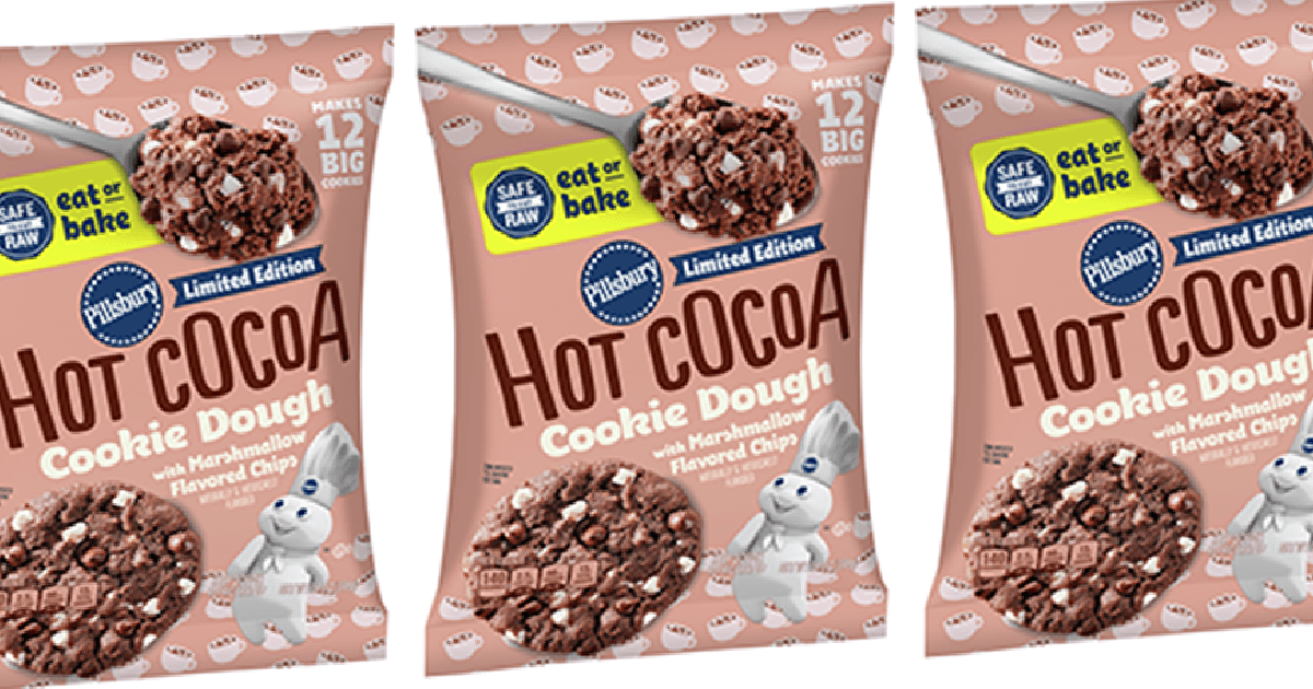 Pillsbury Is Releasing Hot Cocoa Cookie Dough Stuffed With Marshmallow Chips That Can Be Eaten Raw