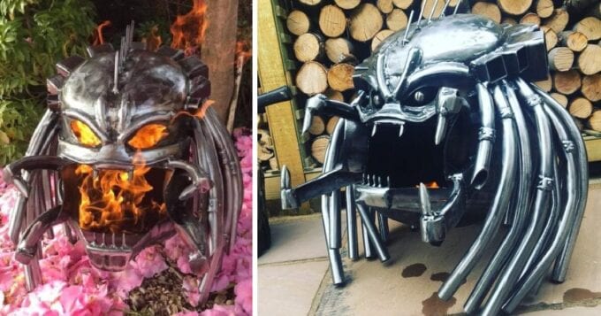 This Predator Fire Pit Belongs In Every Sci-Fi Movie Fans Backyard