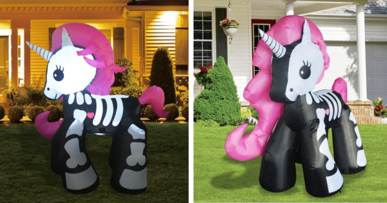 Amazon Is Selling A Giant Inflatable Unicorn Skeleton For Your Yard And It Is Magical