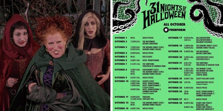 Freeform’s 31 Nights Of Halloween Marathon Schedule Is Here and I’m So Excited