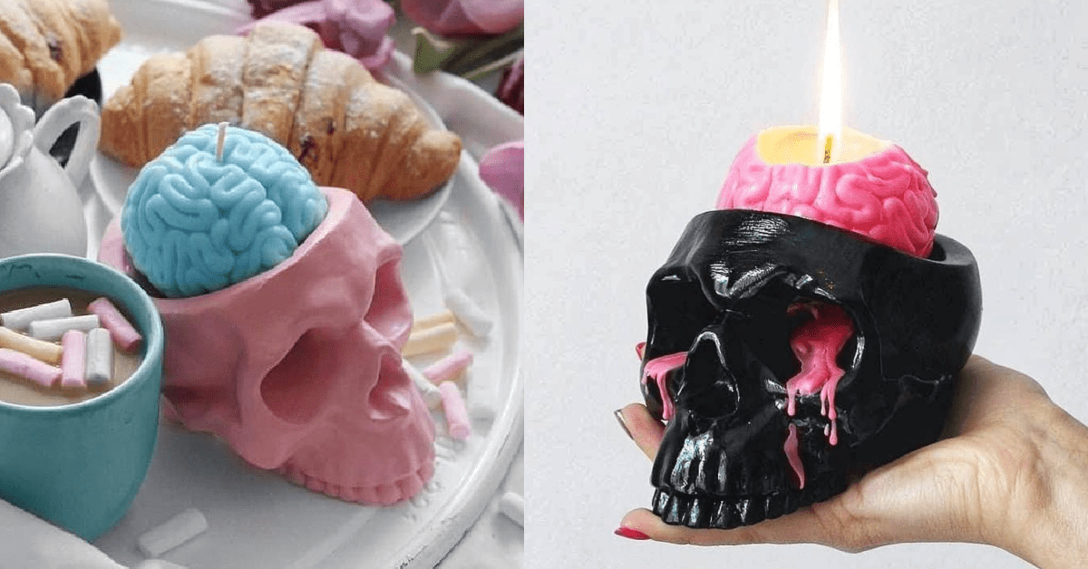 This Brain Candle Melts Through A Skull And It Is The Creepiest Candle Ever