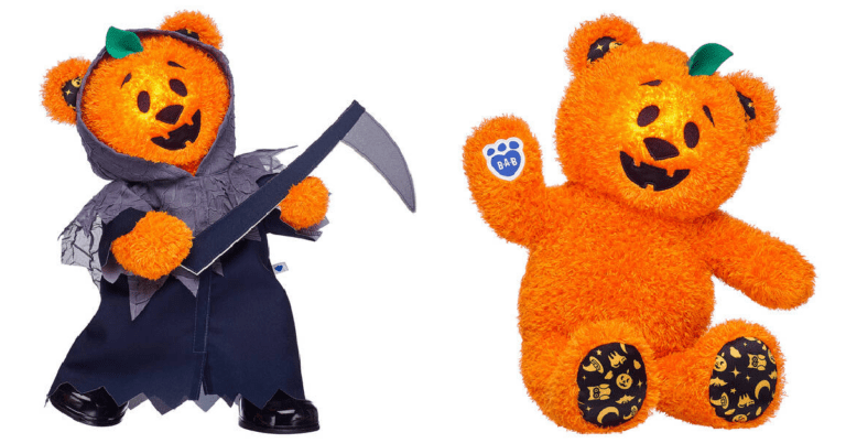 Build-A-Bear Is Selling A Bright Orange Pumpkin Bear That Glows In The Dark