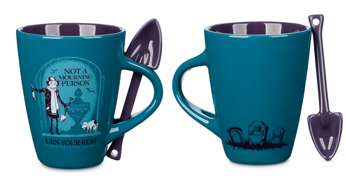 Disney Is Selling A Haunted Mansion Mug Complete With A Shovel Spoon For That Person Who Hates Mournings