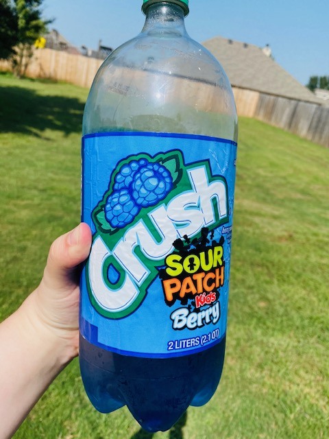 Crush Released A New Blue Soda That Tastes Like Berry Sour Patch Kids And I Am In Childhood Bliss