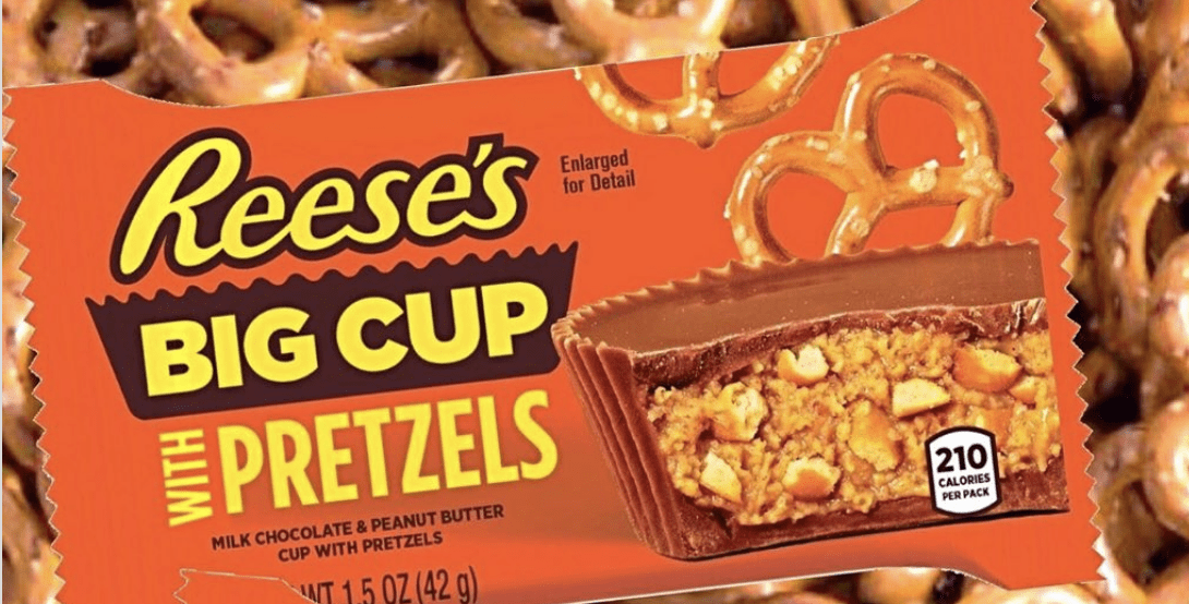 Reese’s Is Releasing A Peanut Butter Cup Stuffed With Chunks Of Pretzels For The Perfect Salty And Sweet Treat