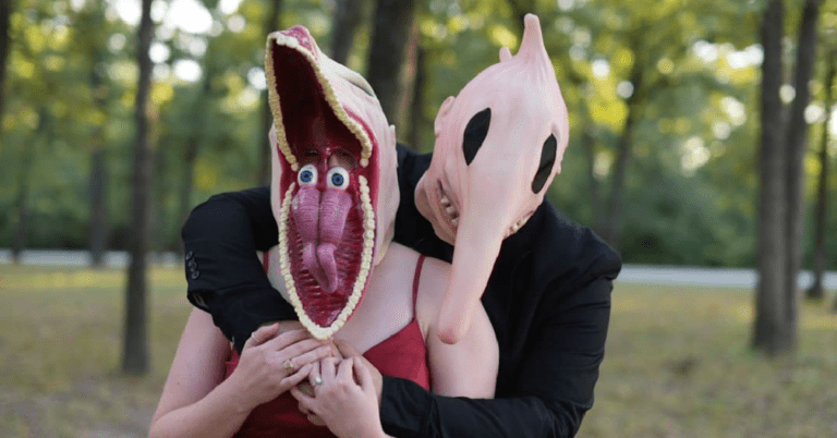 You Can Dress Up As Barbara And Adam From Beetlejuice For Halloween With These Awesome Masks