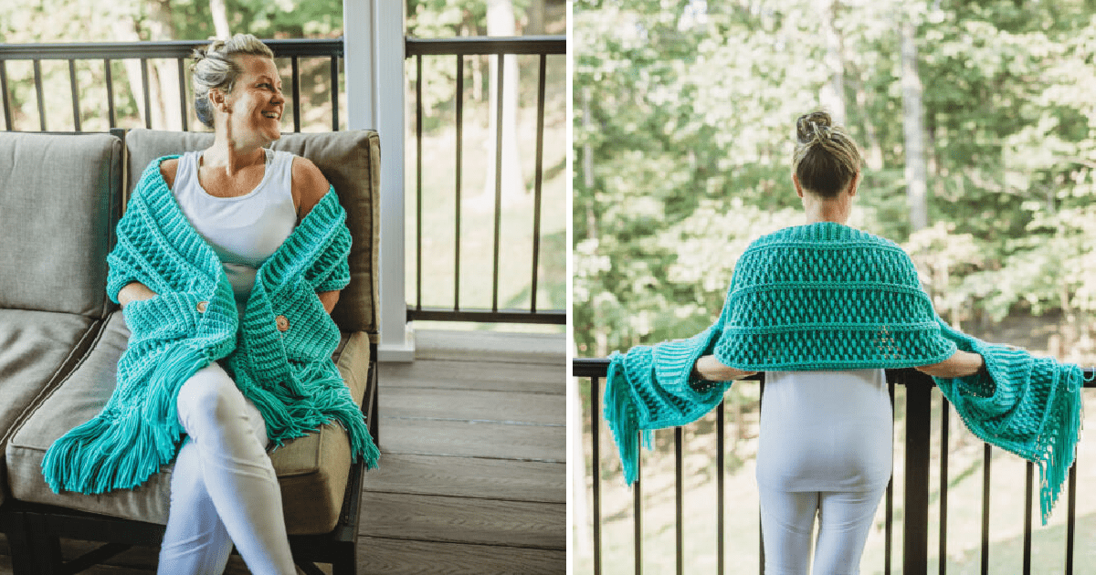 You Can Crochet A Boho Scarf With Fringe And Pockets Just In Time For Fall