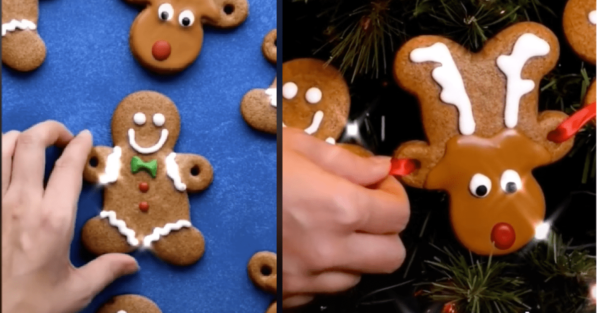 This Gingerbread Cookie Hack Shows You How To Make An Edible Cookie Wreath For The Holidays