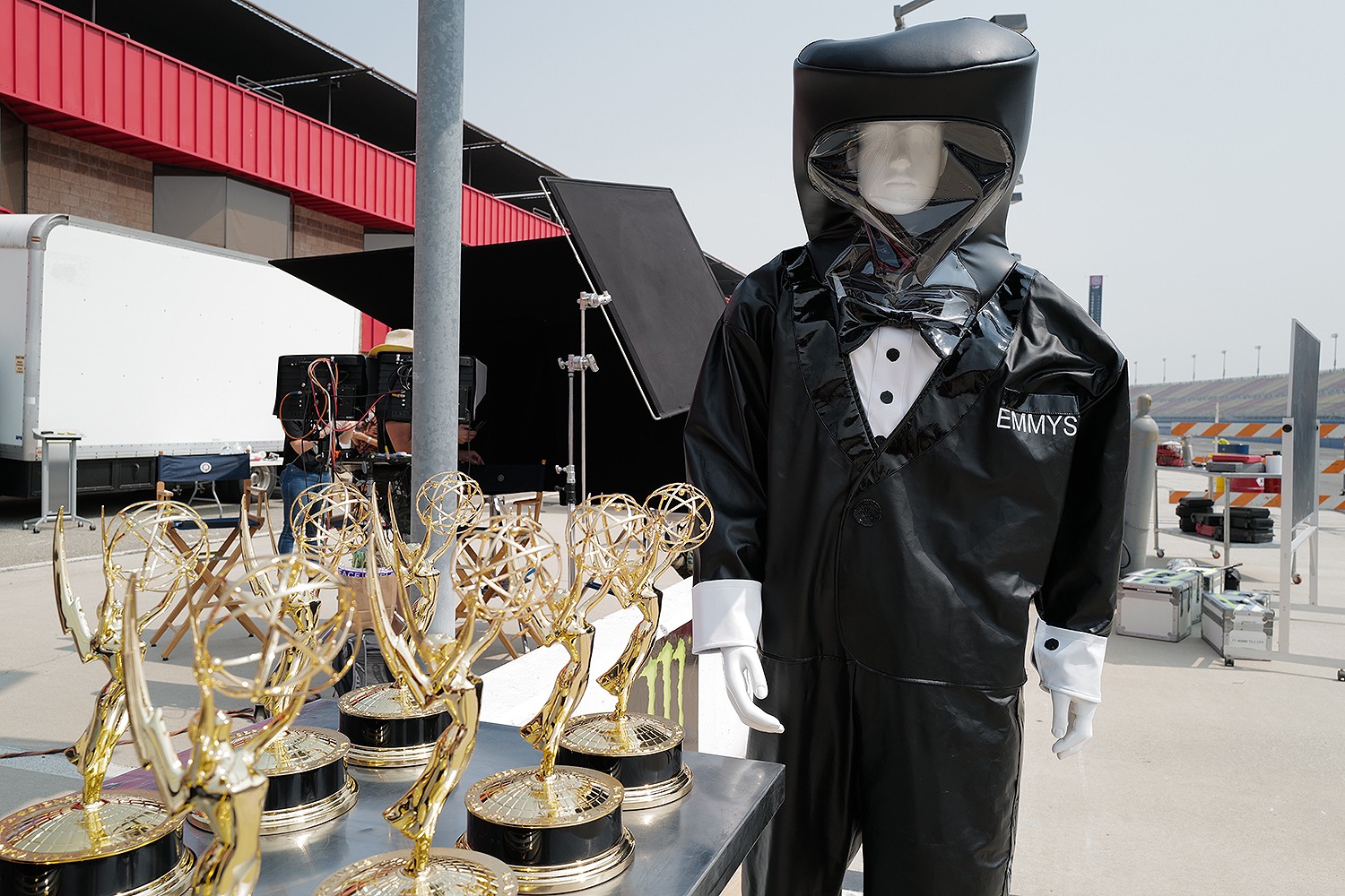 Here’s Why You’ll See Tuxedo Hazmat Suits At The Emmy Awards Tonight