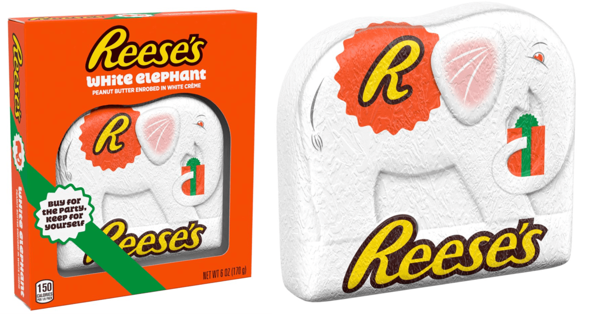 Reese’s Is Releasing A White Chocolate Elephant Stuffed With Peanut Butter And It’s The Only Holiday Gift I Need