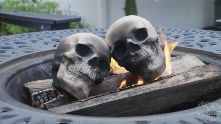 Spirit Is Selling $35 Fireproof Skulls To Give Your Fireplace Extra Spooky Vibes This Halloween