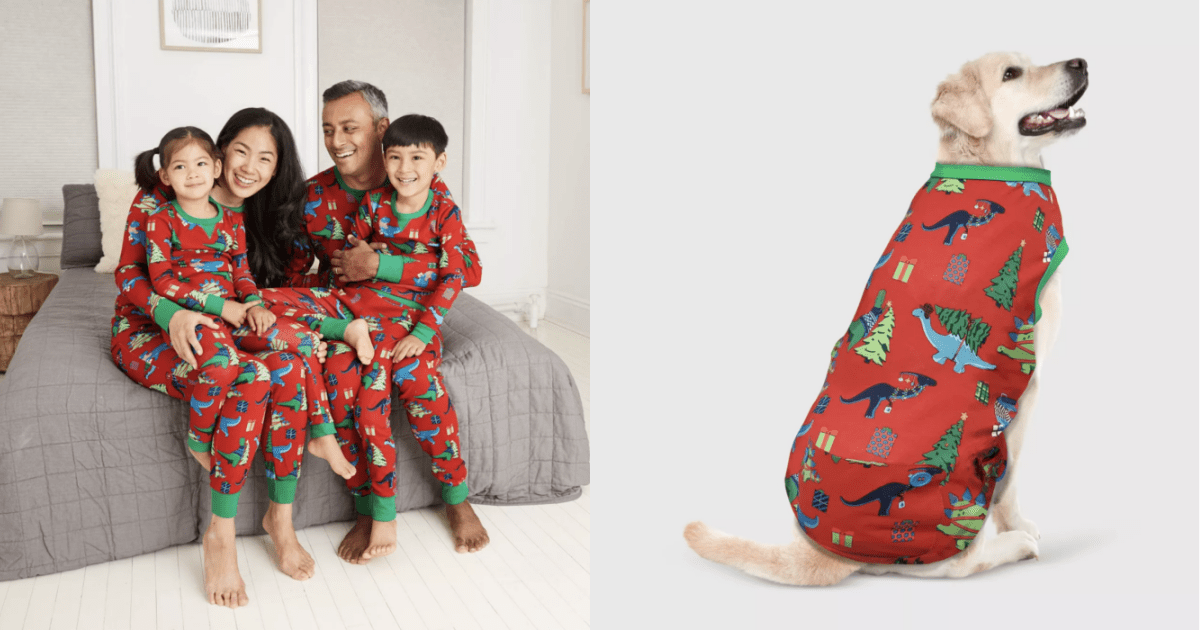 Target Is Selling Matching Christmas Pajamas For The Entire Family Including Your Dog