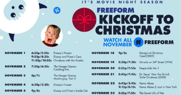 Freeform’s Christmas Movies Are Coming Early This Year And I’m So Excited