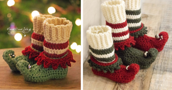 You Can Crochet Your Own Elf Slippers For The Holidays And They Are So Cute