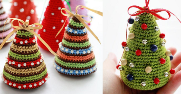 These Little Colorful Christmas Trees Are The Perfect Christmas Crochet Project