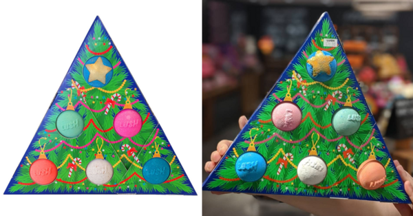 Lush Is Selling A Christmas Tree Gift Set Filled With 6 Mini Bath Bombs So, Happy Holidays To Me