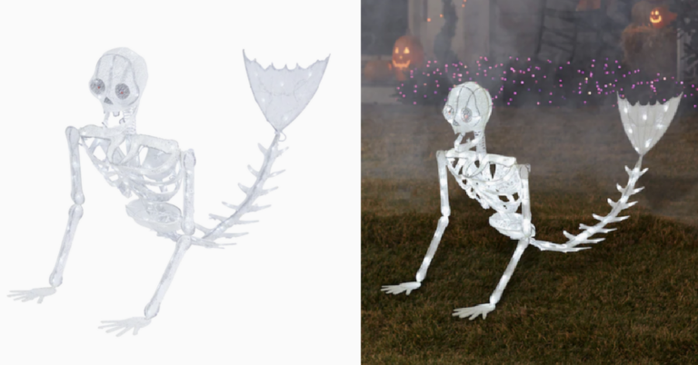Lowe’s Is Selling A Light Up Mermaid Skeleton You Can Put In Your Yard For Halloween