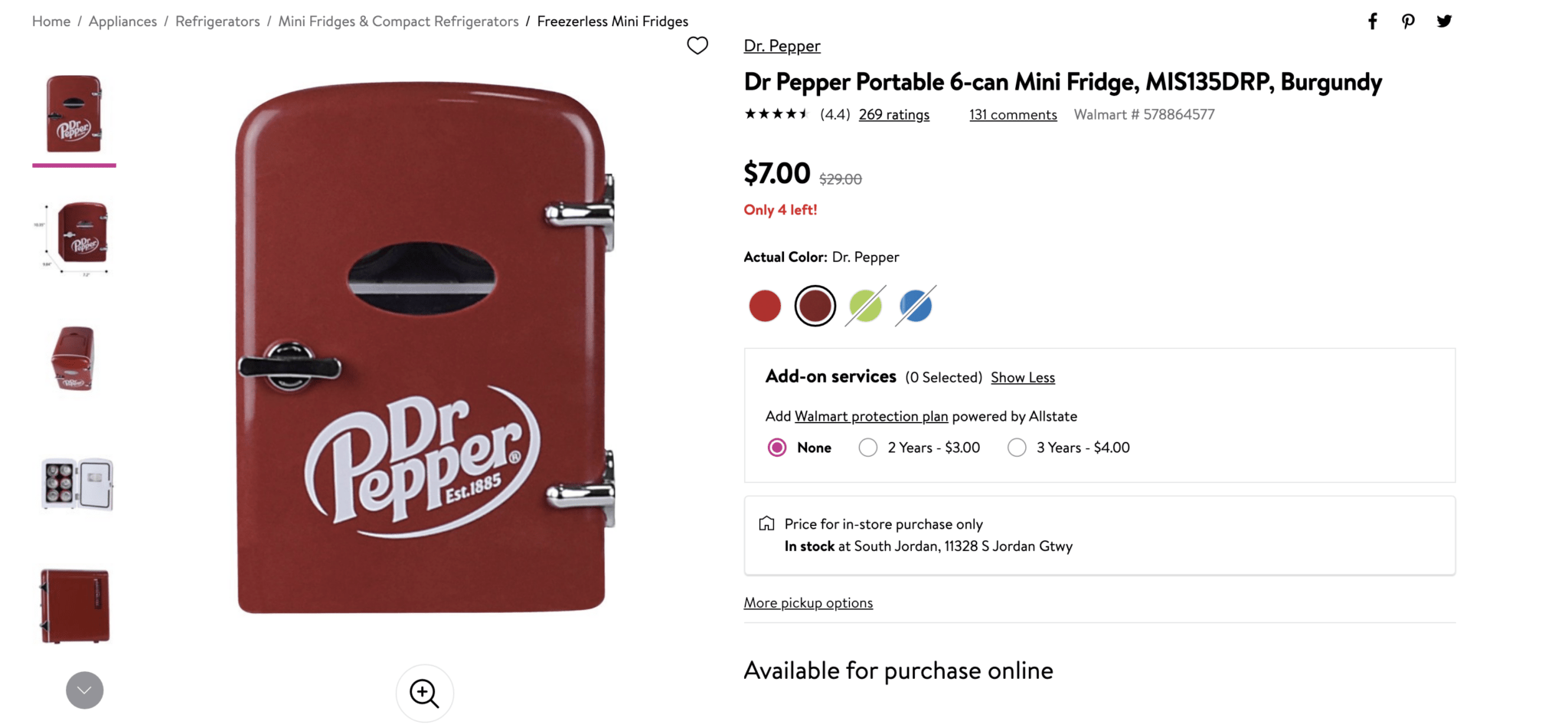 Walmart Is Selling A Dr. Pepper Mini Fridge For Just 7 and I Need It