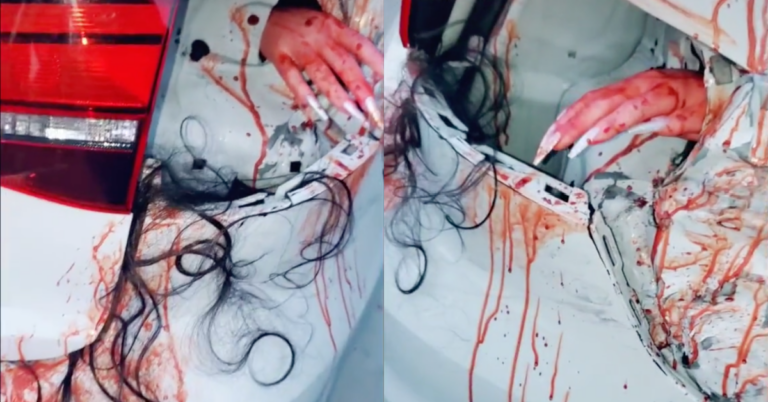 TikTok Users Are Freaking Out Over This Woman’s Terrifying Halloween Display and I Don’t Blame Them