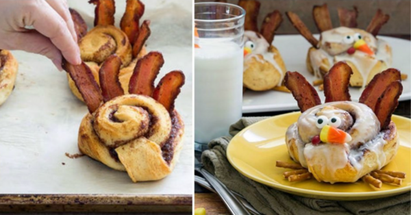 You Can Make Adorable Cinnamon Roll Turkeys For Breakfast That Your Entire Family Will Be Thankful For
