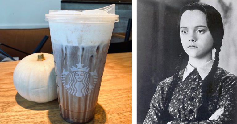 You Can Get A Wednesday Addams Drink From Starbucks That Will Have You Snapping Your Fingers With Glee