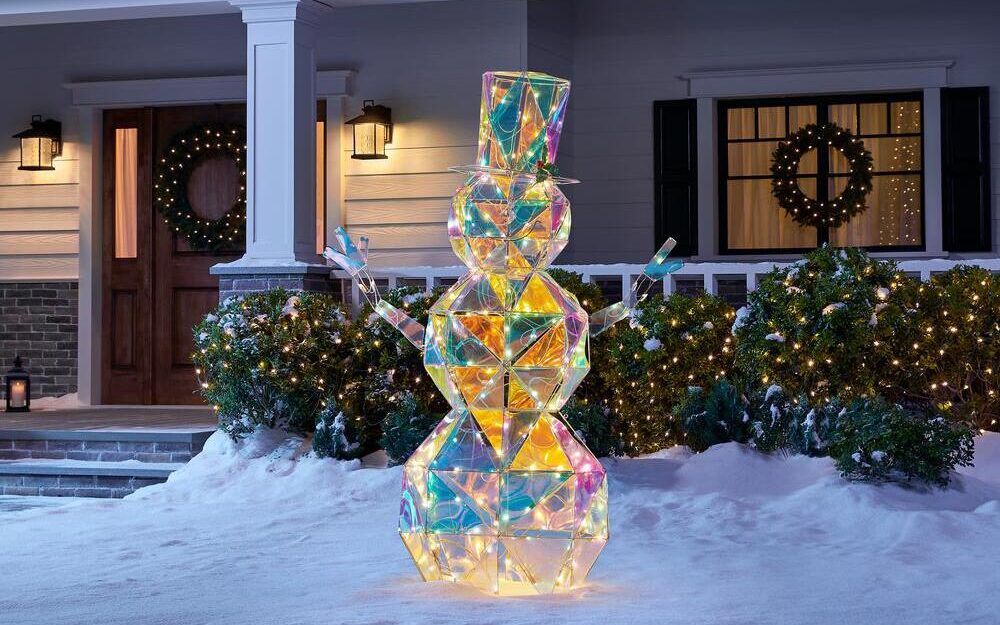 Home Depot Is Selling A 5Foot Iridescent Snowman You Can Put In Your Yard For The Holidays