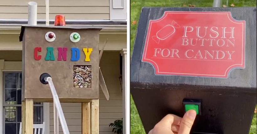 This High-Tech Candy Chute Is The Coolest Device For Halloween and I Bet Nobody Can Top It