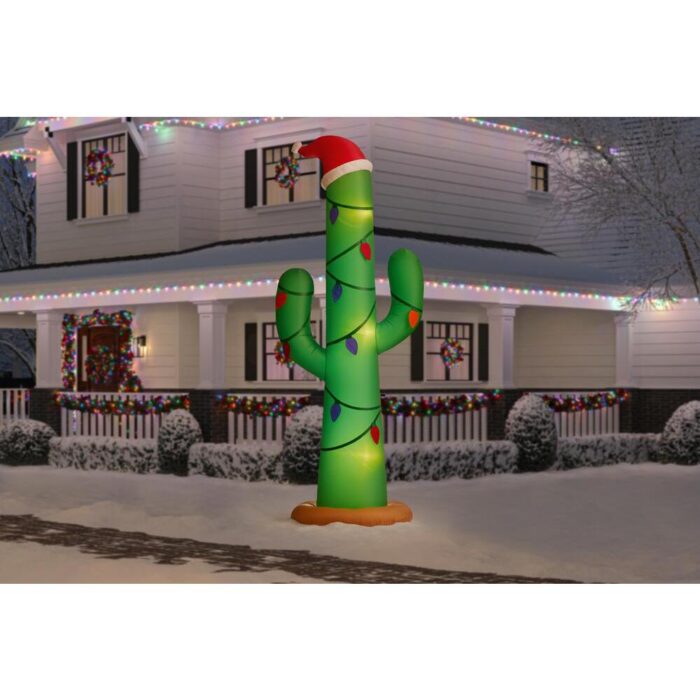 Home Depot Is Selling A 12Foot Christmas Cactus Inflatable You Can Put In Your Yard For The