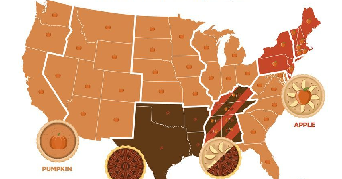 This Map Shows America’s Favorite Thanksgiving Pies And The Overall Results Are Surprising