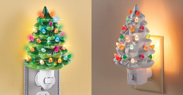 You Can Get A Ceramic Christmas Tree Night Light That Brings Back All Of The Nostalgia