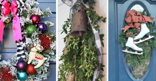 15 Beautiful DIY Christmas Decorations For Your Front Door