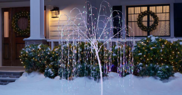 Home Depot Is Selling A 7-Foot Willow Tree With Color Changing Lights You Can Put In Your Yard For Christmas