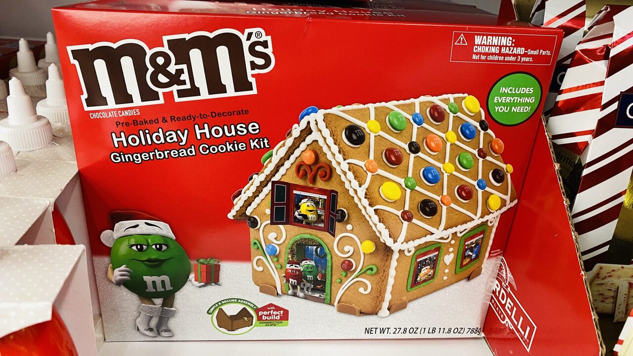 Amazon Is Selling A M&M’s Gingerbread House Cookie Kit So Bring On The Holidays