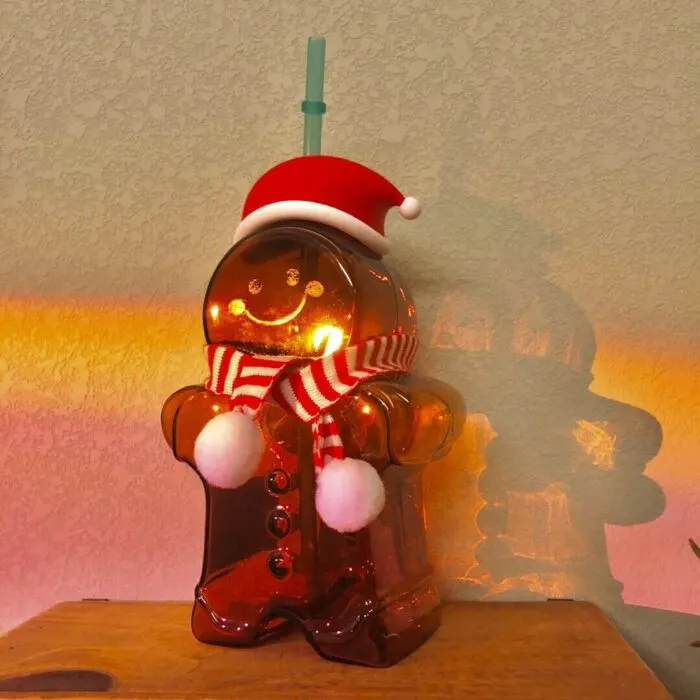 Starbucks Has a Gingerbread Man Shaped Glass Tumbler and It Is So Festive